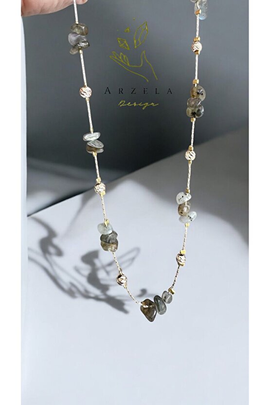 Doğal Taş AVENTURİN KRİSTAL KOLYE