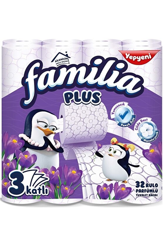 Plus Tuvalet Kağıdı 3 Katlı 96 Lı Paket Sihirli Çiçekler (3pk*32)