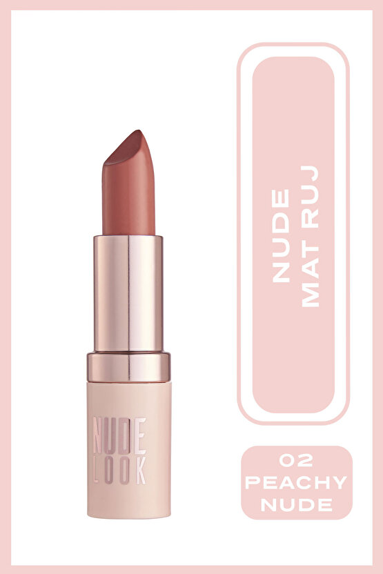 Nude Look Perfect Matte Lipstick 02 Peachy Nude Mat Ruj 4,2 g