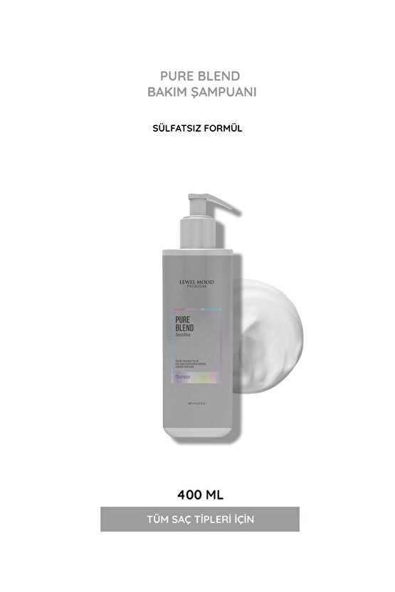 Pure Blend Sensitive Keratin Sonrası Sülfatsız Şampuan 400ml Levelmood Sulfate Free