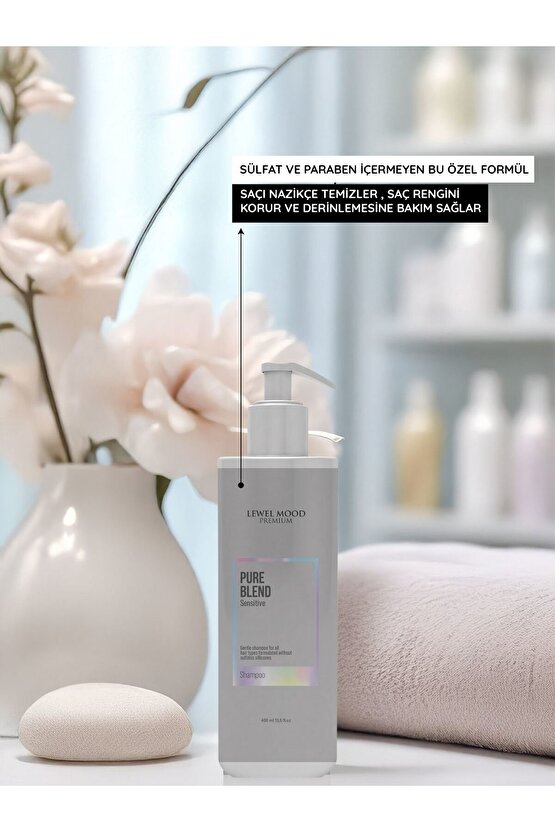 Pure Blend Sensitive Keratin Sonrası Sülfatsız Şampuan 400ml Levelmood Sulfate Free