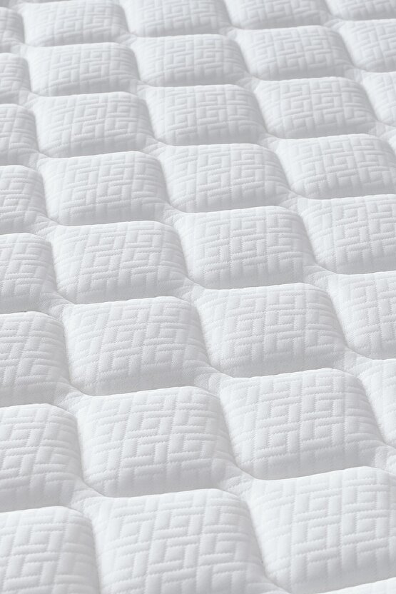 Zambak Modeli Tek Kişilik Antibakteriyel Pedli Yatak Full Ortopedik Paket Yaylı Yatak