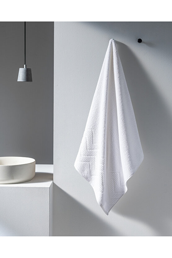 Sabine %100 Pamuk Banyo Havlusu - Beyaz