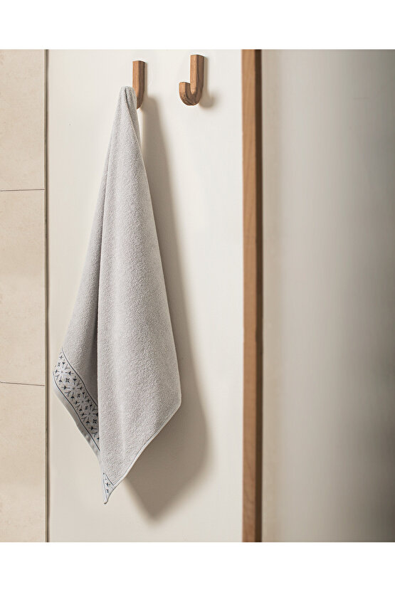 Caresse %100 Pamuk Banyo Havlusu - Gri - 70x140 cm