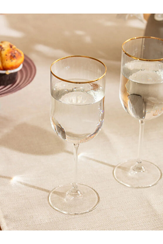 LCW HOME Renksiz Cam Ayaklı Su Bardağı Seti 2li 410 Ml