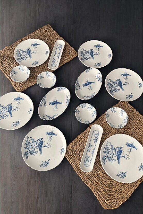 Serenat 14 Parça 6 Kişilik Porselen Kahvaltı Takımı