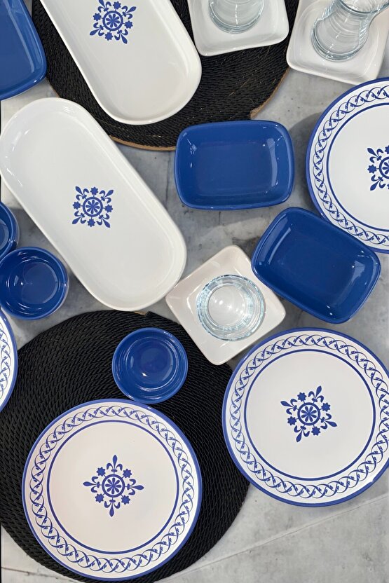 Alaçatı 46 Parça 12 Kişilik Kahvaltı Takımı