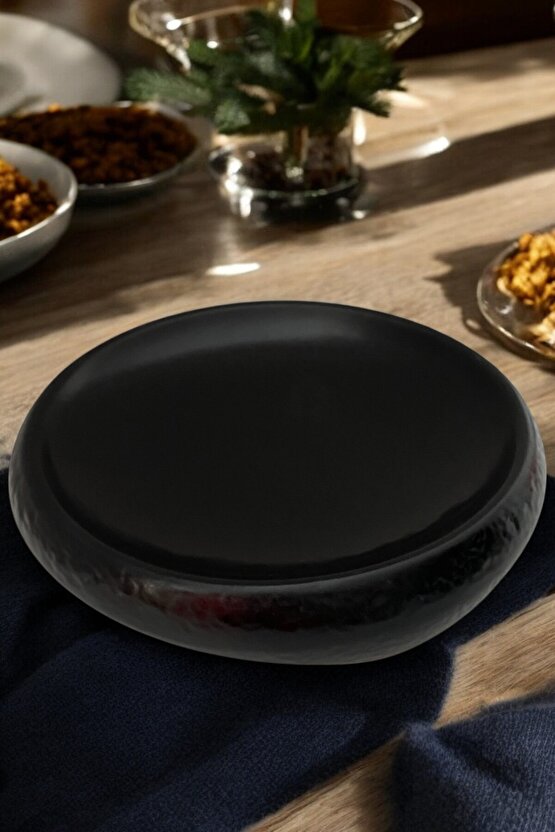 Plume Porselen 25cm Düz Servis Sunum Tabağı