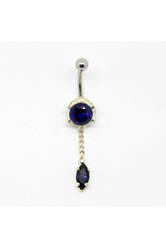 Sallantılı Lacivert Taşlı Pıercıng