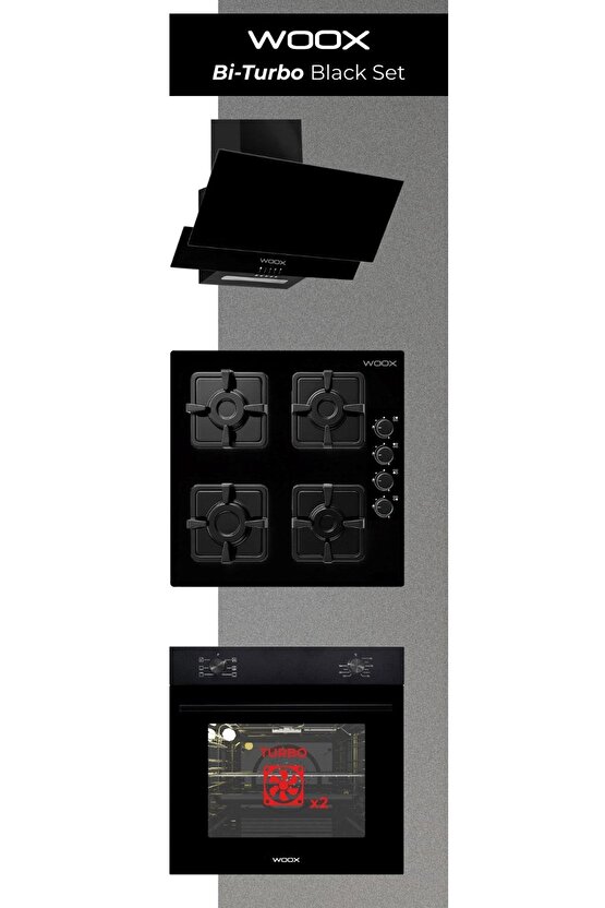 ANKASTRE 3LÜ SET SİYAH