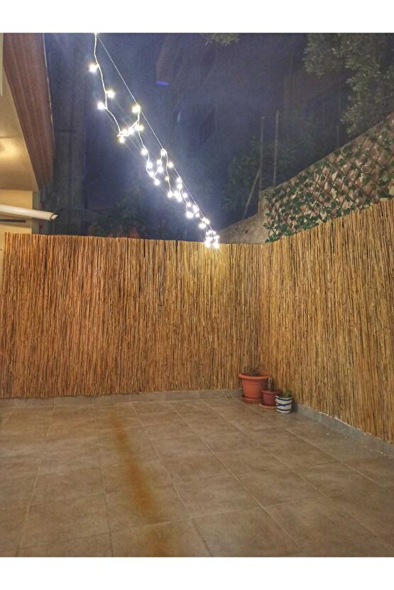 225CM Yükseklik X 200CM Genişlik Doğal Bambu Kamış Hasır Çit Dekoratif Bahçe Balkon ve Duvar Çiti .