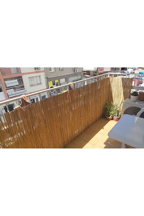 Doğal kamış hasır 2x2 metre doğal bambu çit,balkon çiti,gögelik