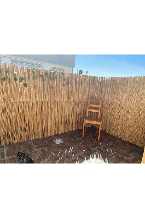 Doğal kamış hasır 2x2 metre doğal bambu çit,balkon çiti,gögelik