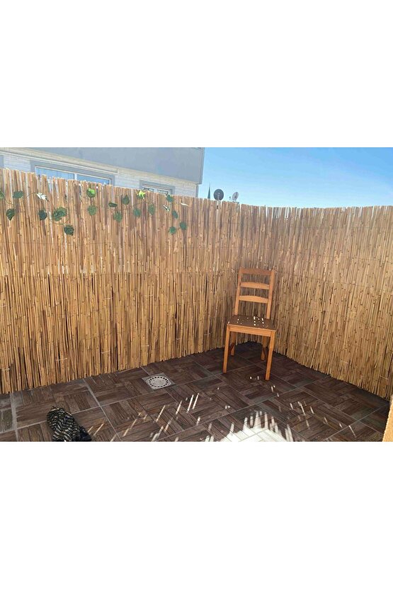 Doğal Kamış Hasır 80 Cm X 3 Metre Doğal Bambu Çit,balkon Çiti,gölgelik