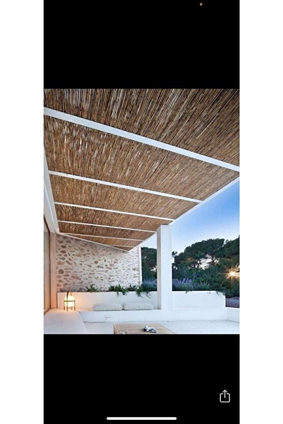 Hasır Kamış Bambu Çit Hasır Gölgelik