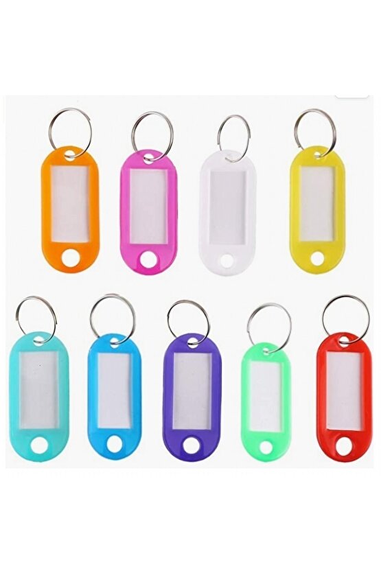 Plastik Anahtarlık 100 Lü Paket Karışık Renk