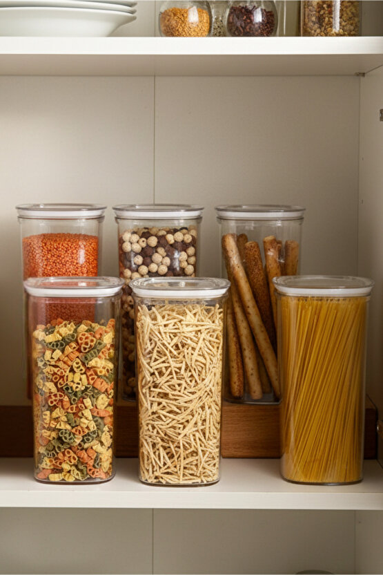 6lı Clario Sızdırmaz Saklama Kabı Vakumlu Erzak Kabı 2L