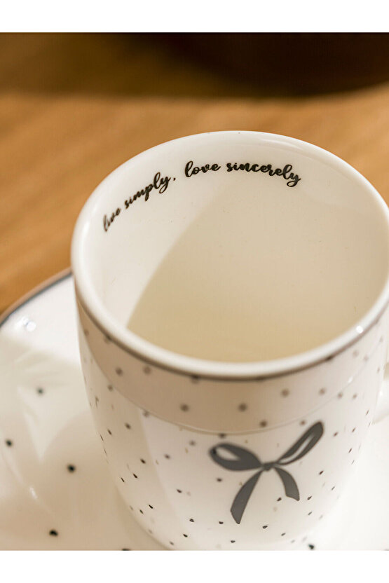 LCW HOME Siyah 2 Kişilik Porselen Kahve Fincan Takımı 90 Ml