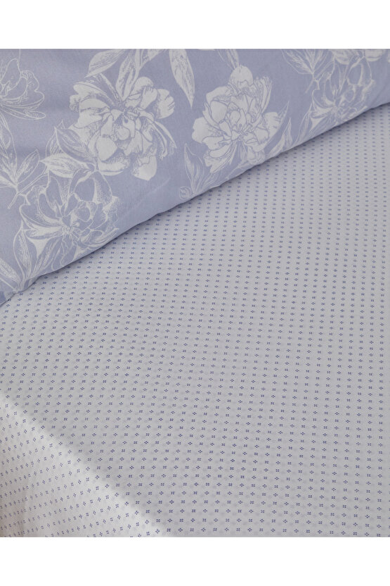 Floral Vine Kolay Ütülenir Tek Kişilik Nevresim Takımı 160x220 cm Lila