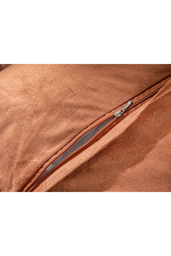 Jade Peluş Kırlent 45x45 Cm Koyu Gülkurusu