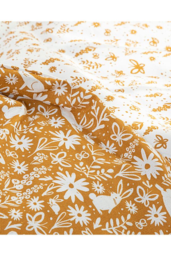 Bunny Pamuklu Bebe Nevresim Takımı 100x150 Cm Beyaz