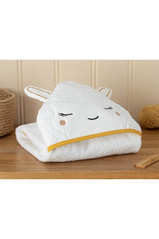 Kuzu Pamuk Bebe Havlu 75x75 Cm Hardal