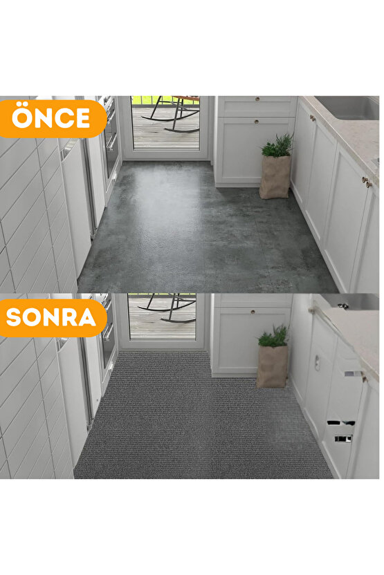 Kendinden Yapışkanlı Halıfleks Keçe Kaymaz Ev Tekne Ofis Yat Denizlicik Marina Karo Halısı 40x40 CM