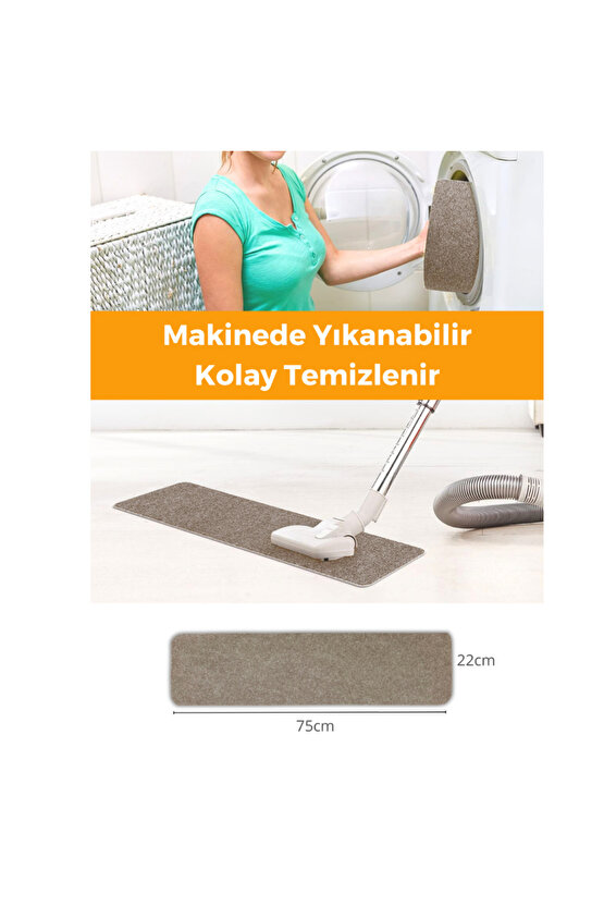 Merdiven Halısı Halıfleks Basamak Ve Merdiven Paspası Kaymaz Taban Devetüyü 20x75 Cm (5 ADET)