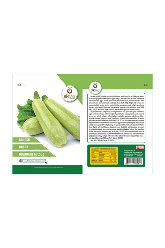 Birtaş Dolmalık Kabak Tohumu