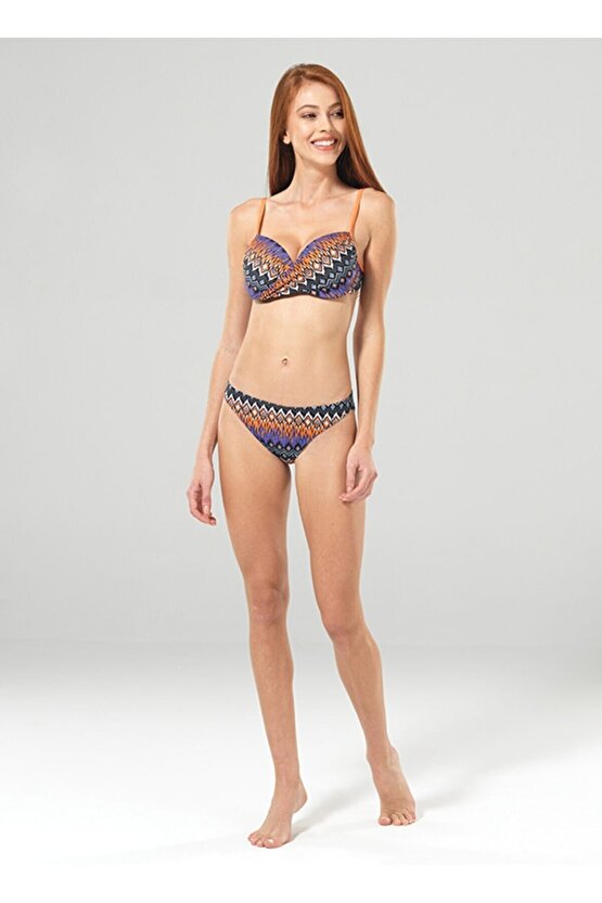 Düşük Bel Zikzak Desen Tek Alt Bikini 8868