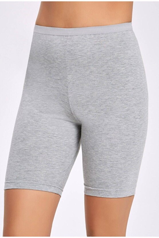 Ilke 2246 Likralı Düz Paça Kısa Tayt Siyah 2xl