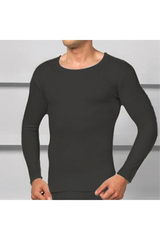 2518 Erkek O Yaka Uzun Kollu Üst Termal Sıcak Tutan Içlik