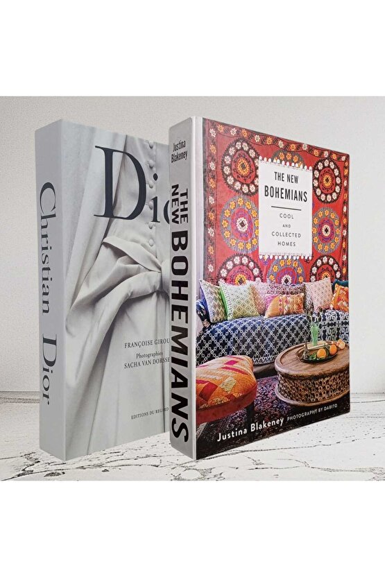 Dekoratif Kitap Görünümlü İçi Açılabilir Kutu 2 Adet