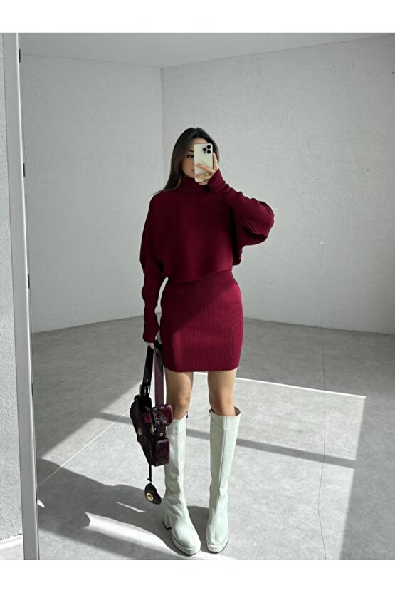 PARMAK GEÇME DETAYLI FİTİLLİ TRİKO TAKIM