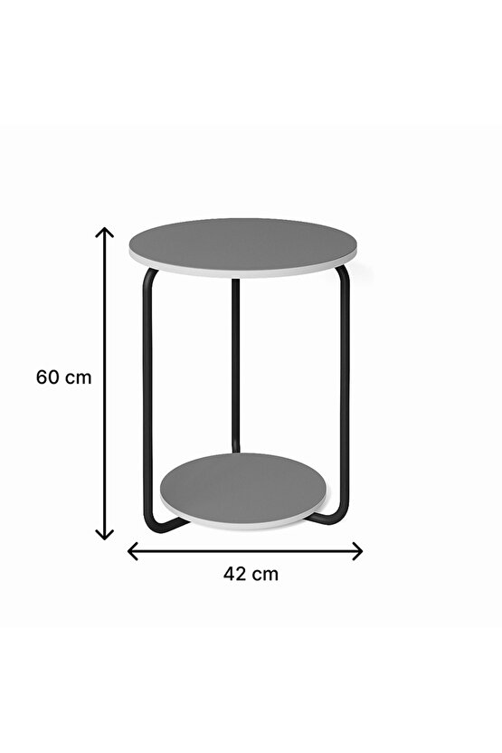 Yuvarlak Dekoratif Zigon Sehpa Orta Sehpa