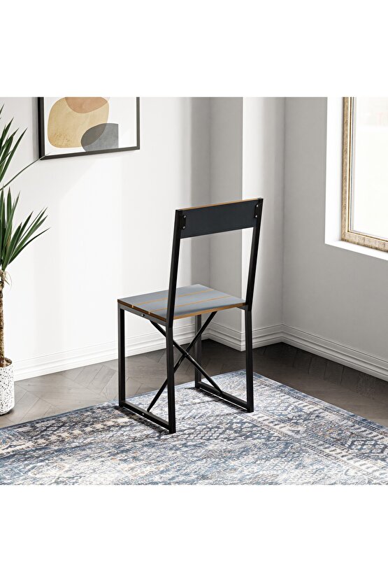 Mutfak Sandalyesi Salon Balkon Atlantik Sandalye Füme 1419