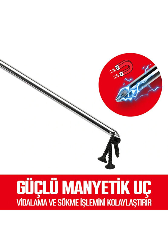 WP200533 7 Parça CR-V Manyetik Profesyonel Tornavida Seti