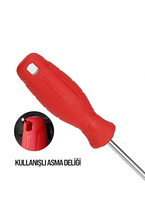 WP200501 6 Parça CR-V Manyetik Profesyonel Tornavida Seti