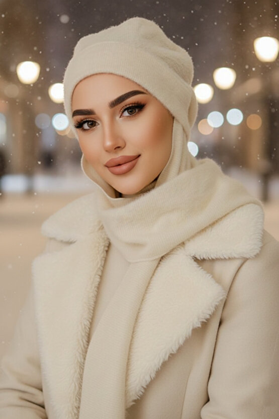 Krem Yumoş Tesettür Bere