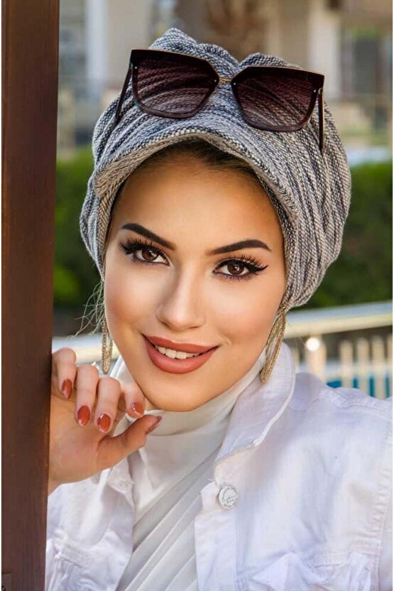 Kot Desen Tesettür Şapka Bone