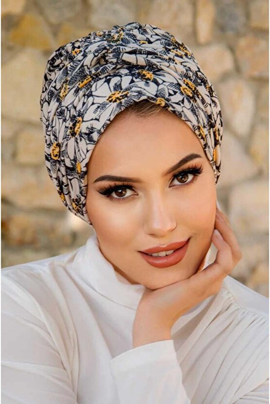 Papatya Desen Burgu Detaylı Bone