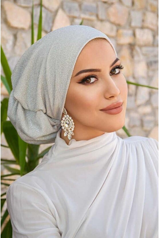 Gümüş Çağla Hazır Türban