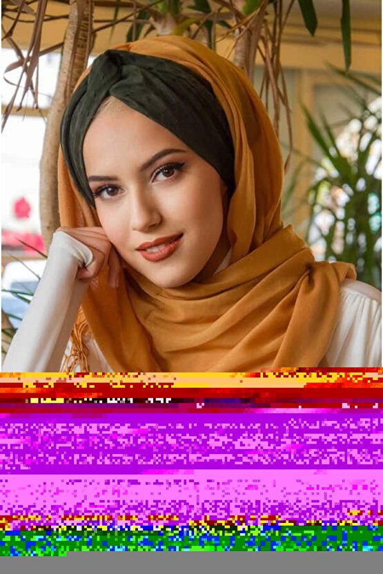 Devetüyü Haki Desen Burgu Hazır Şal