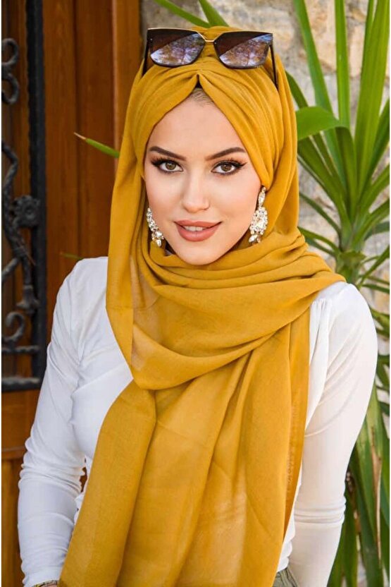 Hardal Büzgülü Hazır Şal