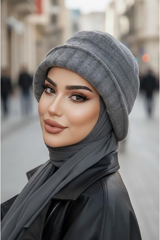 Füme Düğme Desen Bucket Şapka