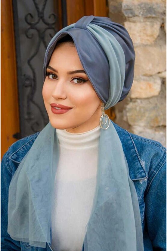 Füme Soft Fularlı Şapka Bone