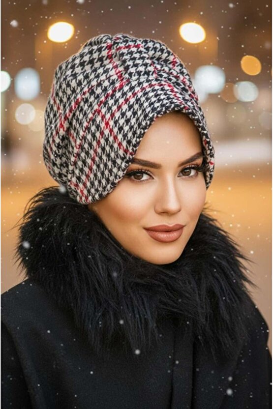 Kazayağı Kaşe Şapkalı Bone