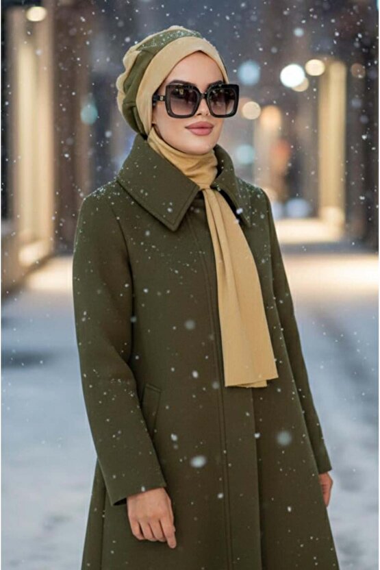 Dore Haki Garnili Tesettür Bere