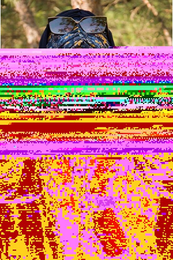 Lacivert Mimoza Çiçek Desen Hazır Şal