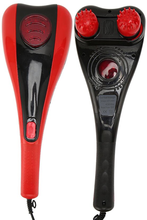 Çift Başlıklı Paletli El Tipi Masaj Aleti Boyun Bel Sırt Bacak Masaj Aleti